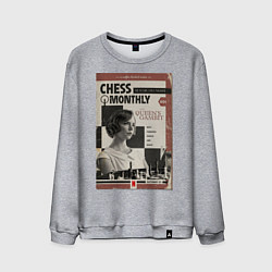 Свитшот хлопковый мужской Ход королевы, цвет: меланж