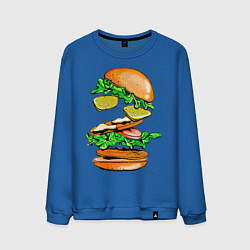 Свитшот хлопковый мужской King Burger, цвет: синий