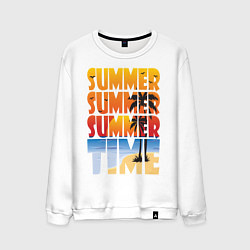 Свитшот хлопковый мужской SUMMER TIME, цвет: белый