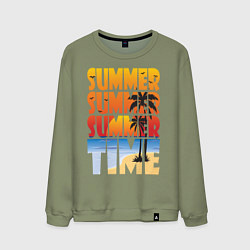 Свитшот хлопковый мужской SUMMER TIME, цвет: авокадо