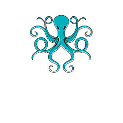 Свитшот хлопковый мужской Осьминог, цвет: белый — фото 2