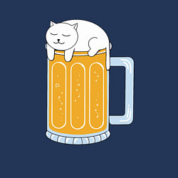 Свитшот хлопковый мужской Beer Cat, цвет: тёмно-синий — фото 2