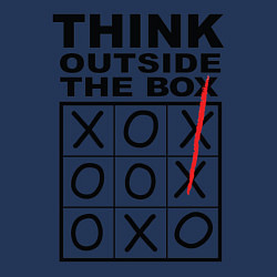 Свитшот хлопковый мужской THINK OUTSIDE THE BOX, цвет: тёмно-синий — фото 2