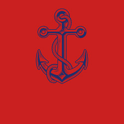 Свитшот хлопковый мужской Якорь, цвет: красный — фото 2