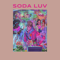 Свитшот хлопковый мужской SODA LUV, цвет: пыльно-розовый — фото 2