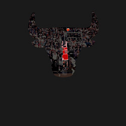 Свитшот хлопковый мужской Bulls - Jordan, цвет: черный — фото 2
