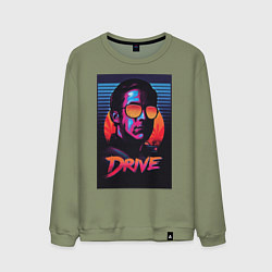 Свитшот хлопковый мужской Драйв фильм, цвет: авокадо
