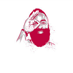 Свитшот хлопковый мужской James Harden, цвет: белый — фото 2