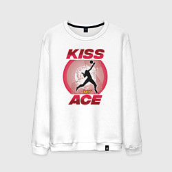 Свитшот хлопковый мужской Kiss Ace, цвет: белый
