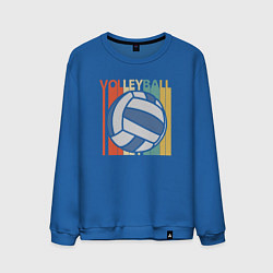 Свитшот хлопковый мужской True Volleyball, цвет: синий