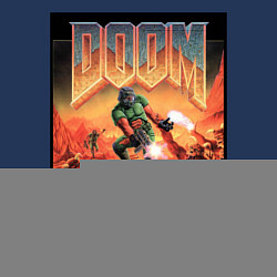 Свитшот хлопковый мужской DOOM игра, цвет: тёмно-синий — фото 2