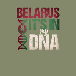 Свитшот хлопковый мужской ДНК - Беларусь, цвет: авокадо — фото 2