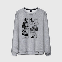 Свитшот хлопковый мужской GTO KL, цвет: меланж