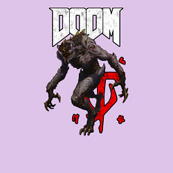 Свитшот хлопковый мужской DOOM ЧУДОВИЩЕ, цвет: лаванда — фото 2