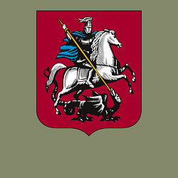 Свитшот хлопковый мужской Георгий Победоносец - Герб, цвет: авокадо — фото 2