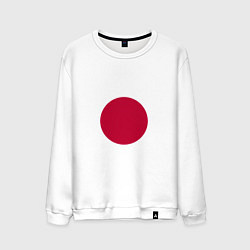 Свитшот хлопковый мужской Япония Японский флаг, цвет: белый