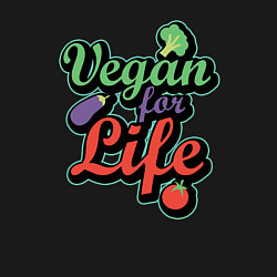 Свитшот хлопковый мужской Vegan For Life, цвет: черный — фото 2