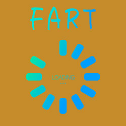 Свитшот хлопковый мужской FART Loading Пердеж, загрузка, цвет: горчичный — фото 2