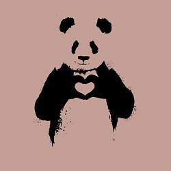 Свитшот хлопковый мужской ПАНДА ЛАЙК ЛЮБОВЬ PANDA LOVE, цвет: пыльно-розовый — фото 2