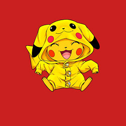 Свитшот хлопковый мужской Милый пикачу, цвет: красный — фото 2