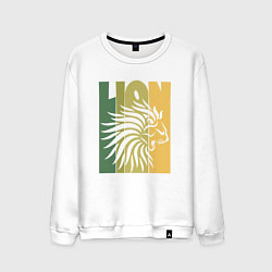 Свитшот хлопковый мужской Jamaica Lion, цвет: белый