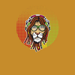 Свитшот хлопковый мужской Reggae Lion, цвет: горчичный — фото 2