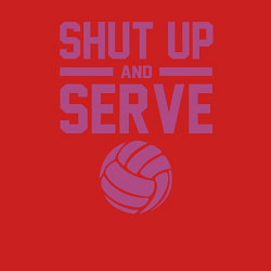 Свитшот хлопковый мужской Shut Up And Serve, цвет: красный — фото 2