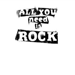 Свитшот хлопковый мужской All you need is rock, цвет: белый — фото 2