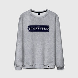Свитшот хлопковый мужской Старфилд - Глитч, цвет: меланж