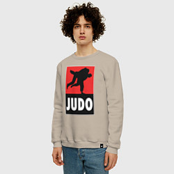 Свитшот хлопковый мужской Judo, цвет: миндальный — фото 2