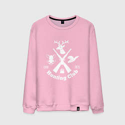 Свитшот хлопковый мужской Hunting club, цвет: светло-розовый