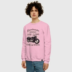 Свитшот хлопковый мужской Triumph speedmaster bonneville, цвет: светло-розовый — фото 2