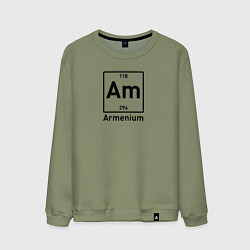 Свитшот хлопковый мужской Am -Armenium, цвет: авокадо