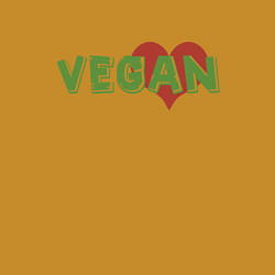 Свитшот хлопковый мужской Vegan Love, цвет: горчичный — фото 2