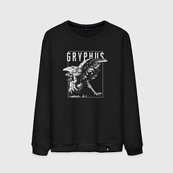 Свитшот хлопковый мужской Gryphus Грифон, цвет: черный