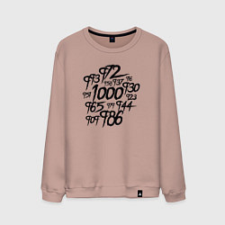Свитшот хлопковый мужской Ghoul 1000-7, цвет: пыльно-розовый