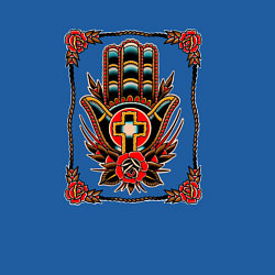 Свитшот хлопковый мужской Old School - Хамса, цвет: синий — фото 2