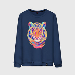 Свитшот хлопковый мужской Color Tiger, цвет: тёмно-синий