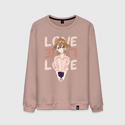 Свитшот хлопковый мужской Mishima Yuzuha, цвет: пыльно-розовый