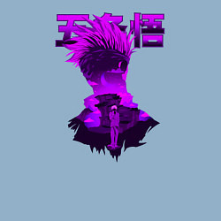 Свитшот хлопковый мужской Годжо Сатору Магическая битва, цвет: мягкое небо — фото 2