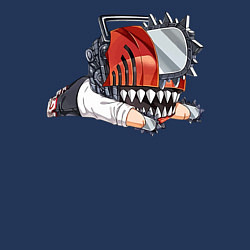 Свитшот хлопковый мужской Чиби Дэндзи, цвет: тёмно-синий — фото 2