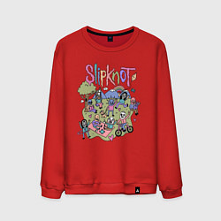 Свитшот хлопковый мужской SLIPKNOT, цвет: красный