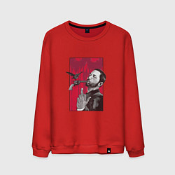 Свитшот хлопковый мужской Эминем, цвет: красный