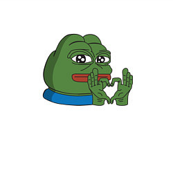 Свитшот хлопковый мужской Pepe love пепе лов, цвет: белый — фото 2