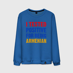 Свитшот хлопковый мужской Tested Armenian, цвет: синий