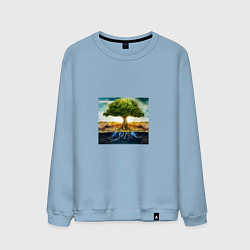 Свитшот хлопковый мужской Древо баланса, цвет: мягкое небо
