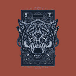 Свитшот хлопковый мужской Gothic Wolf, цвет: кирпичный — фото 2