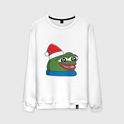 Мужской свитшот Pepe, pepe happy, Пепе хеппи, pepe happy new year