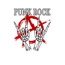 Свитшот хлопковый мужской Панк Рок Punk Rock, цвет: белый — фото 2