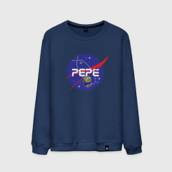 Свитшот хлопковый мужской Pepe Pepe space Nasa, цвет: тёмно-синий